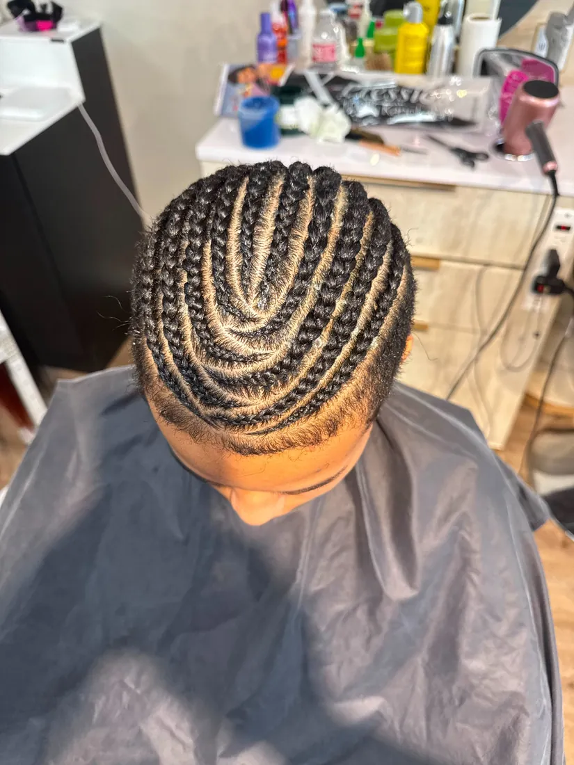 ERBB men's cornrow style